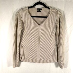 Massimo Dutti Sweater Women's
Ribbed Vneck Long Sleeve Pullover
